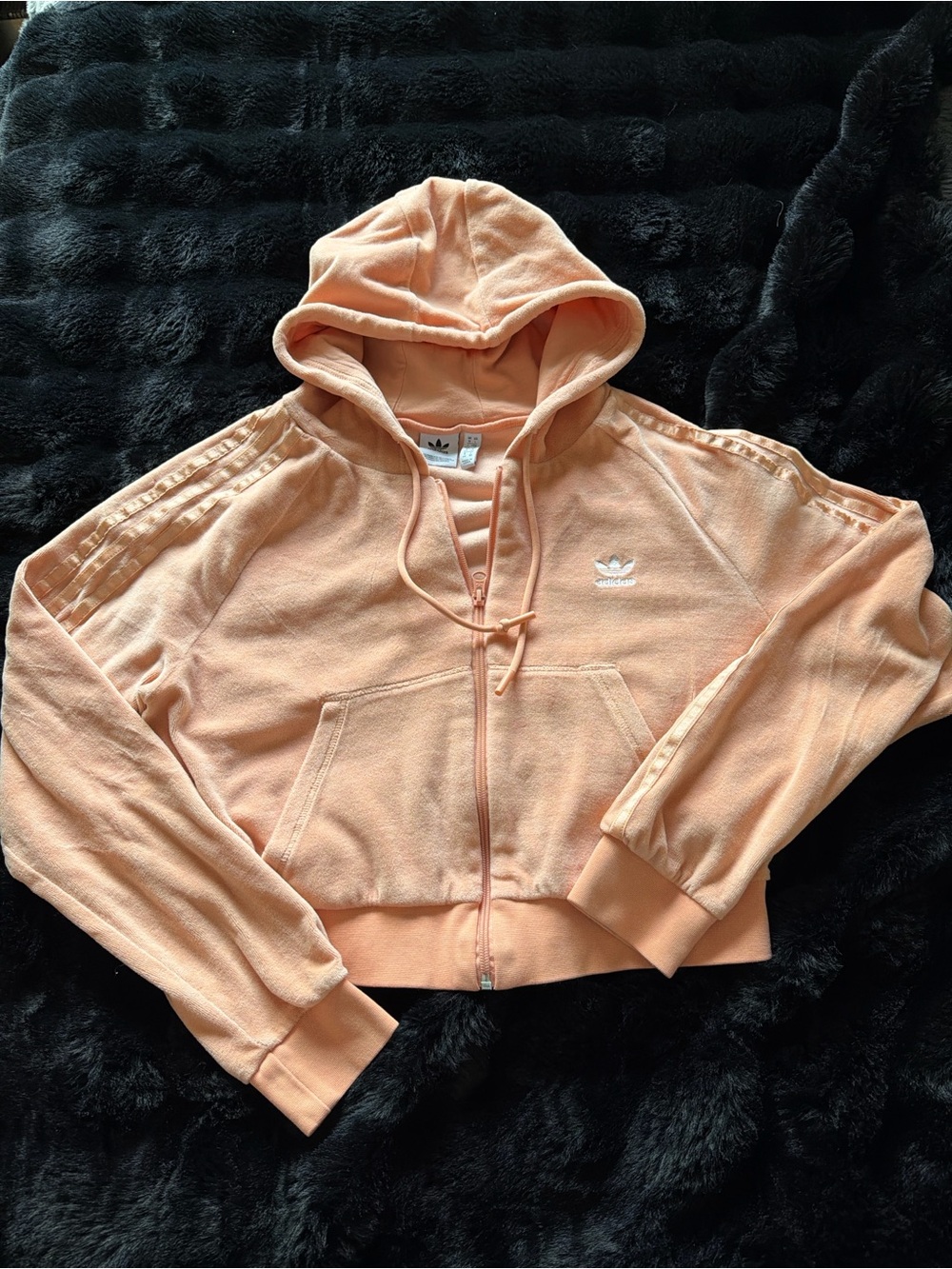 adidas Peach Zip-Up Hooded Jacket